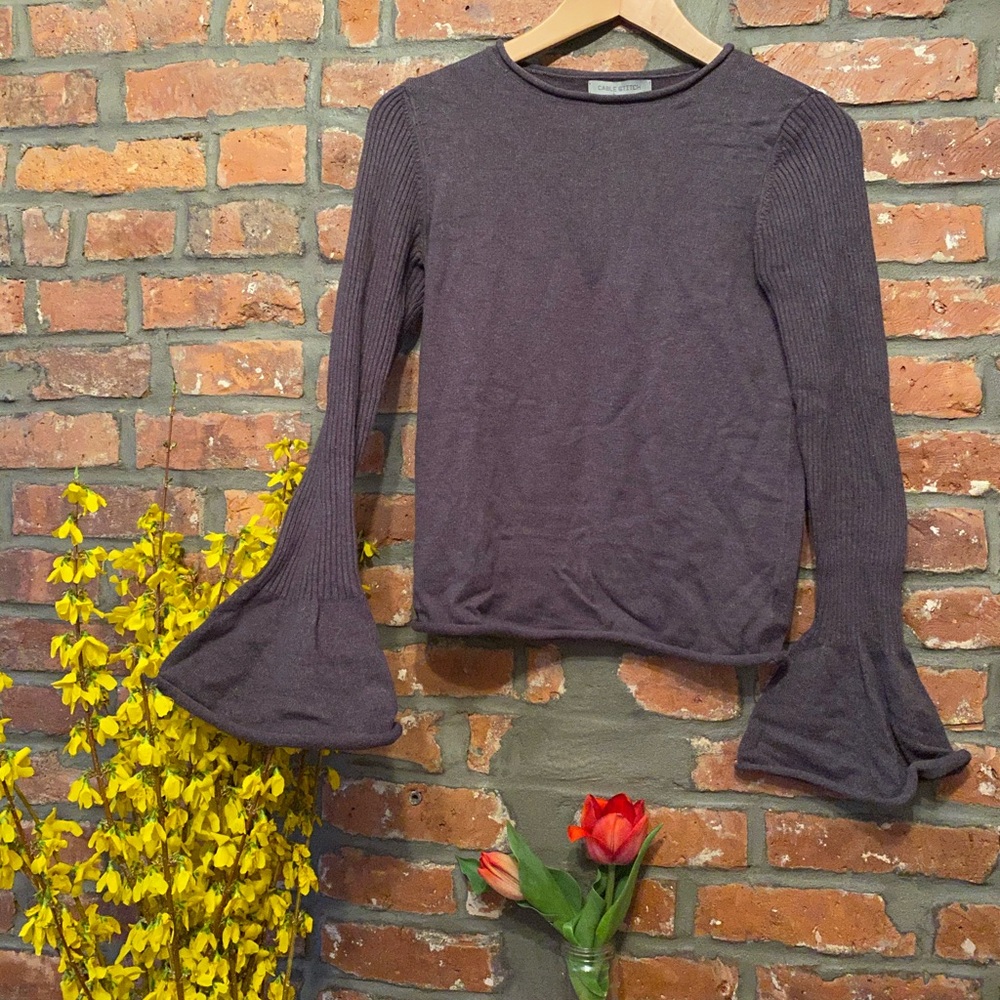 Violet Bell Sleeve Sweater